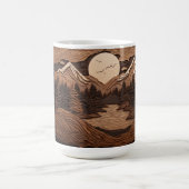 Tasse der Waldnächtenszene | Carved Pine Tree (Mittel)