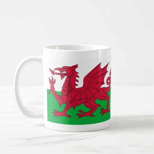 Tasse der walisischen Drachenflagge (Links)