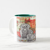 Tasse der Weihnachtseulen-2 (Vorderseite Links)