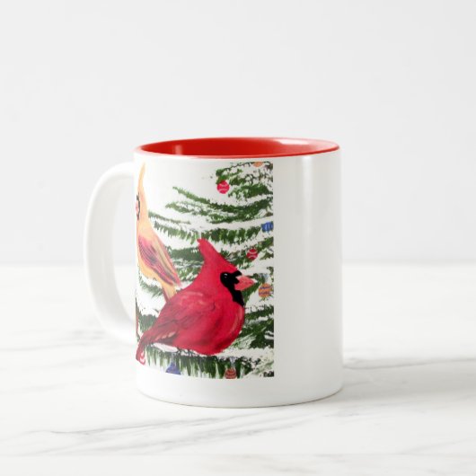 Tasse der Weihnachtszeit-Kardinal durch JML (Vorderseite Links)
