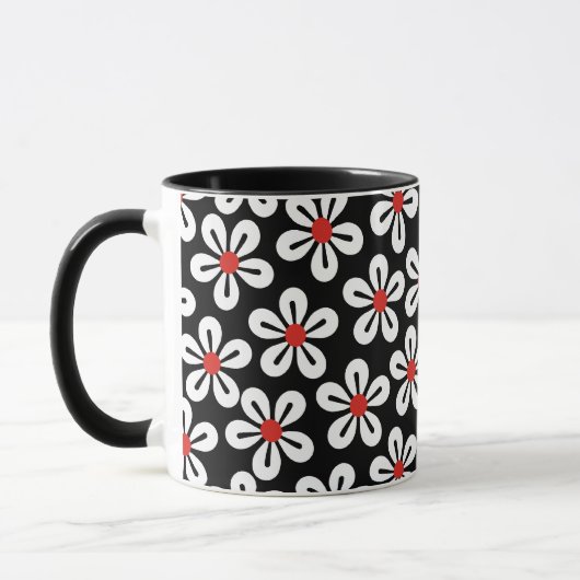 Tasse der weißen Blume (Links)