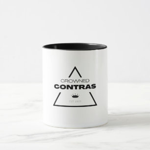 Tasse der weißen geometrischen Prismenkrone Kontra