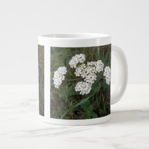 Tasse der weißen Wildblumen
