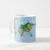 Tasse der Weltkarte (Vorderseite Links)