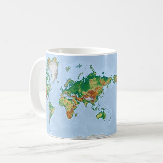 Tasse der Weltkarte (Vorderseite Links)