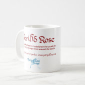 Tasse der WeltWord-Rose (Vorderseite Links)