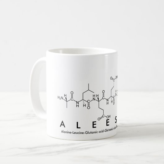 Tasse des Aleesha-Peptids (Vorderseite Links)