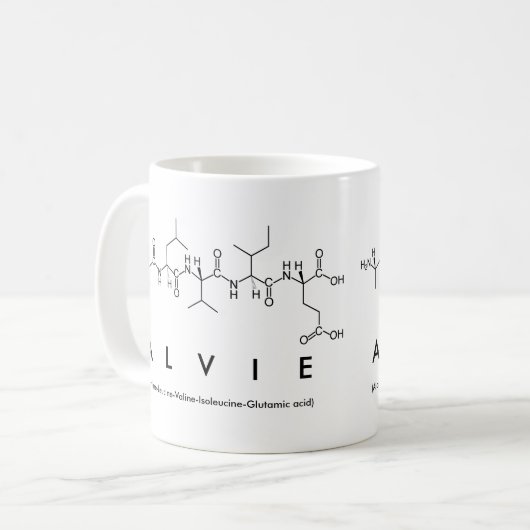 Tasse des Alvie Peptids (Vorderseite Links)