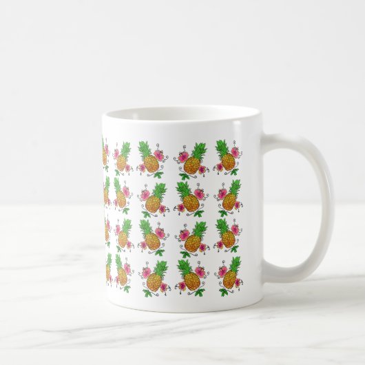 Tasse des Ananas-Muster-| (Rechts)
