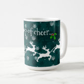 Tasse des aquamarinen Weihnachtsmanns für den Schl (VorderseiteRechts)