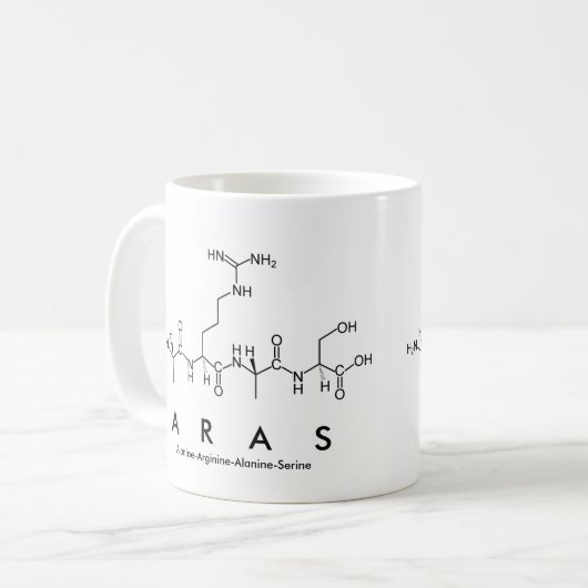 Tasse des Aras-Peptids (Vorderseite Links)
