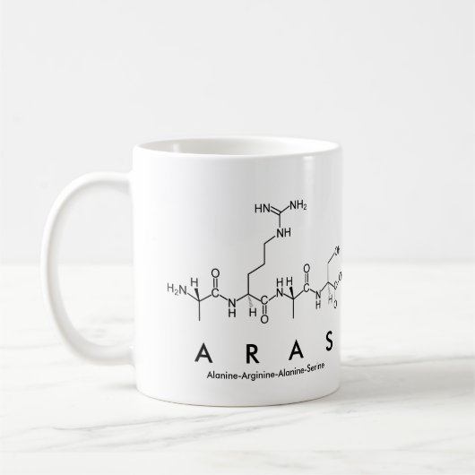 Tasse des Aras-Peptids (Links)