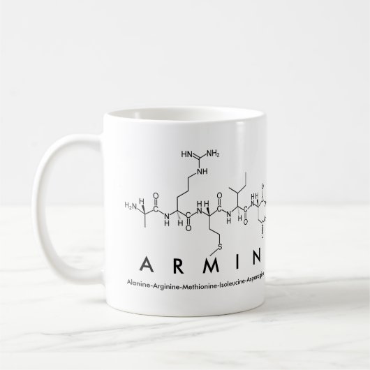 Tasse des Armin-Peptids (Links)