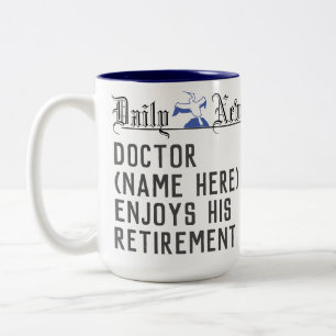Tasse des Arztpensionspenders zur Personalisierung