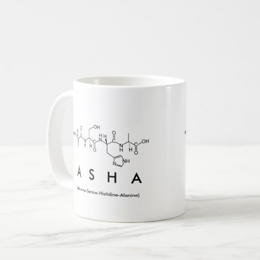 Tasse des Asha-Peptids (Vorderseite Links)