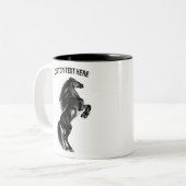 Tasse des aufrechten Pferdes mit benutzerdefiniert (Vorderseite Links)