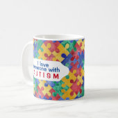 Tasse des Autismus Aquarellpuzzles (Vorderseite Links)