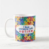 Tasse des Autismus Aquarellpuzzles (Links)
