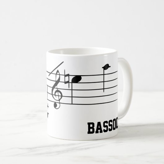Tasse des Bassoon Playing Range (VorderseiteRechts)