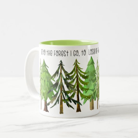 Tasse des Baumkiefernwaldes mit Kostenvoranschlag (Vorderseite Links)