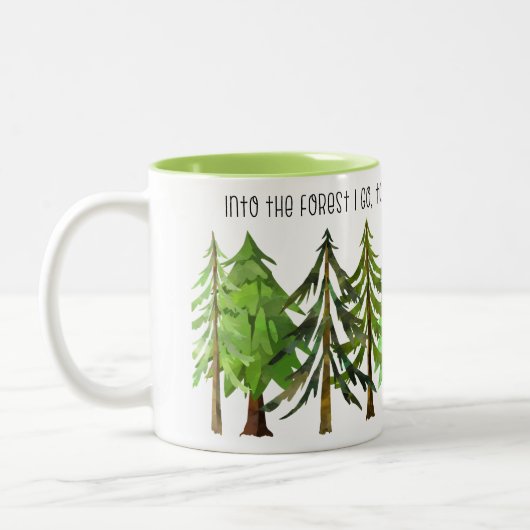 Tasse des Baumkiefernwaldes mit Kostenvoranschlag (Links)