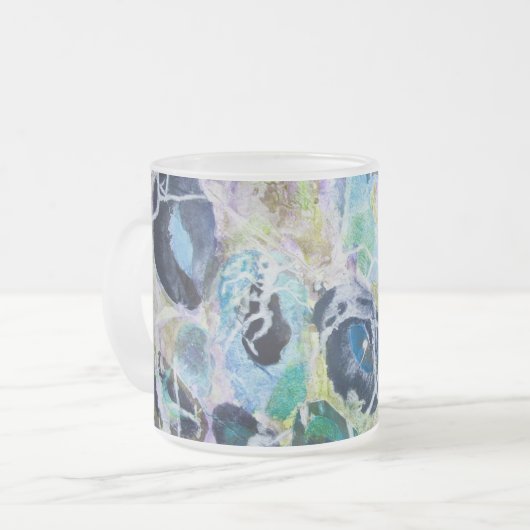 Tasse des blauen Grüns des Ozeanlebens (Vorderseite Links)