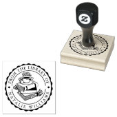 Tasse des Blumenbuchkaffees aus der Bibliothek Gummistempel (Stempel)