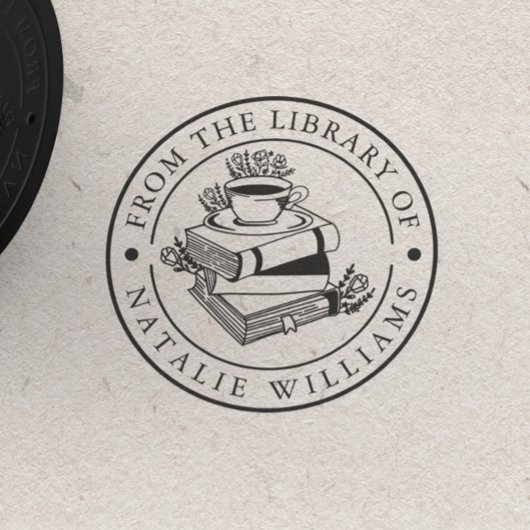 Tasse des Blumenbuchs Gummistempel