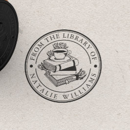 Tasse des Blumenbuchs Gummistempel