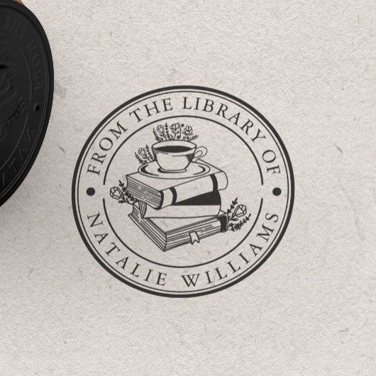 Tasse des Blumenbuchs Gummistempel