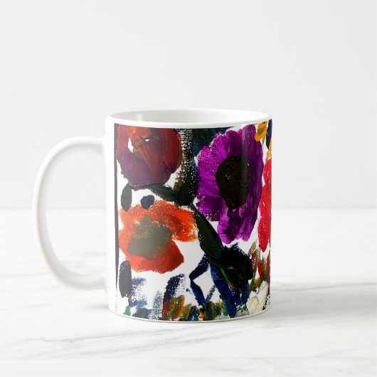 Tasse des Blumenkaffees (Links)