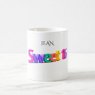 Tasse des Bonbons 16 mit personalisiertem Namen