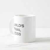 Tasse des Boss-Kaffees der Welt (Vorderseite Links)