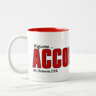 Tasse des Buchhalters Gewohnheitsmäßiges Wortspiel