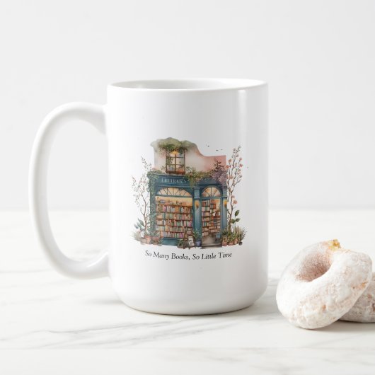 Tasse des Buchspeichers (Mit Donut)