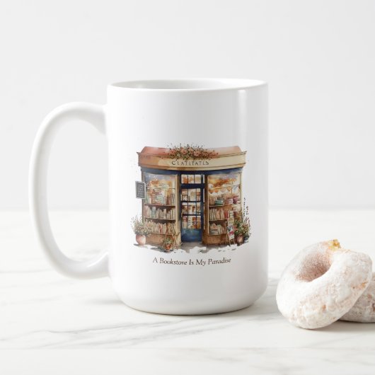 Tasse des Buchspeichers (Mit Donut)