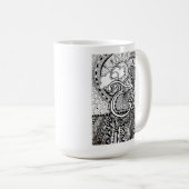 Tasse des Buchstabe-E, Kunst durch Kaffee-Tasse (VorderseiteRechts)