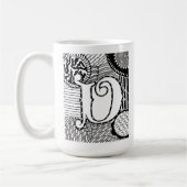 Tasse des Buchstabe-V, Kunst durch Kaffee-Tasse (Links)