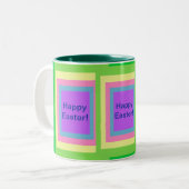 Tasse des bunten Happy Oster (Vorderseite Links)
