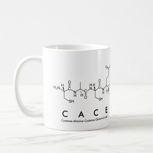 Tasse des Cace-Peptids (Links)
