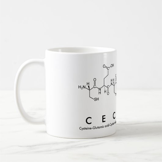 Tasse des Cecilie-Peptids (Links)