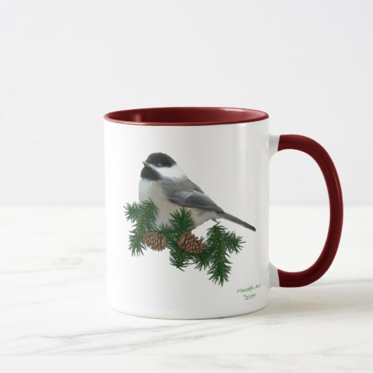 Tasse des Chickadee-(Kiefer) (Rechts)