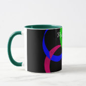 Tasse des Colorful Interchange Geometric Math Art (Links)