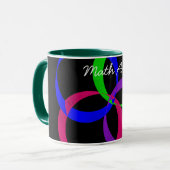 Tasse des Colorful Interchange Geometric Math Art (Vorderseite Links)