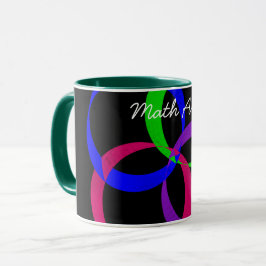 Tasse des Colorful Interchange Geometric Math Art