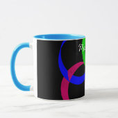 Tasse des Colorful Interchange Geometric Math Art (Links)