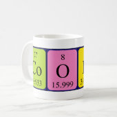 Tasse des Cookies-Periodennamens (Vorderseite Links)