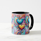 Tasse des eleganten Herzens (VorderseiteRechts)