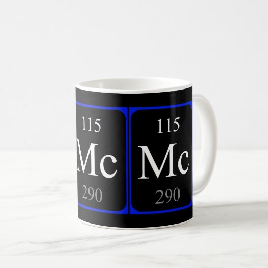 Tasse des Elements 115 - Moscovium Schwarzes (VorderseiteRechts)