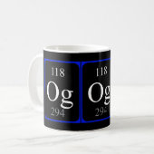 Tasse des Elements 118 - Oganesson Schwarzes (Vorderseite Links)